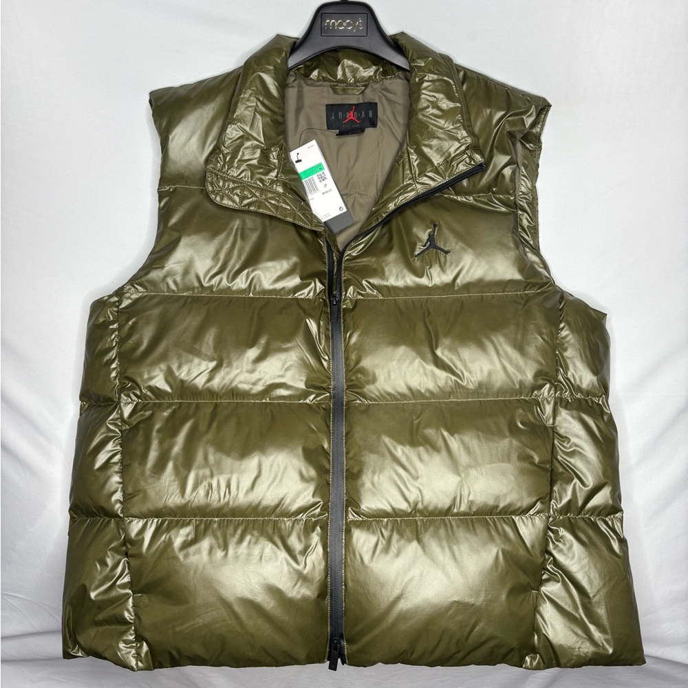 XL Jumpman Jordan Green Down Puffer Vest